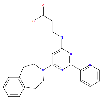 3-{[2-(pyridin-2-yl)-6-(2,3,4,5-tetrahydro-1H-3-benzazepin-3-yl)pyrimidin-4-yl]amino}propanoic acid