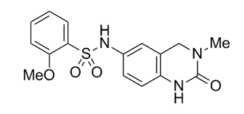 Structure of 2-methoxy-N-(3-methyl-2-oxo-1,2,3,4-tetrahydroquinazolin-6-yl)benzenesulfonamide