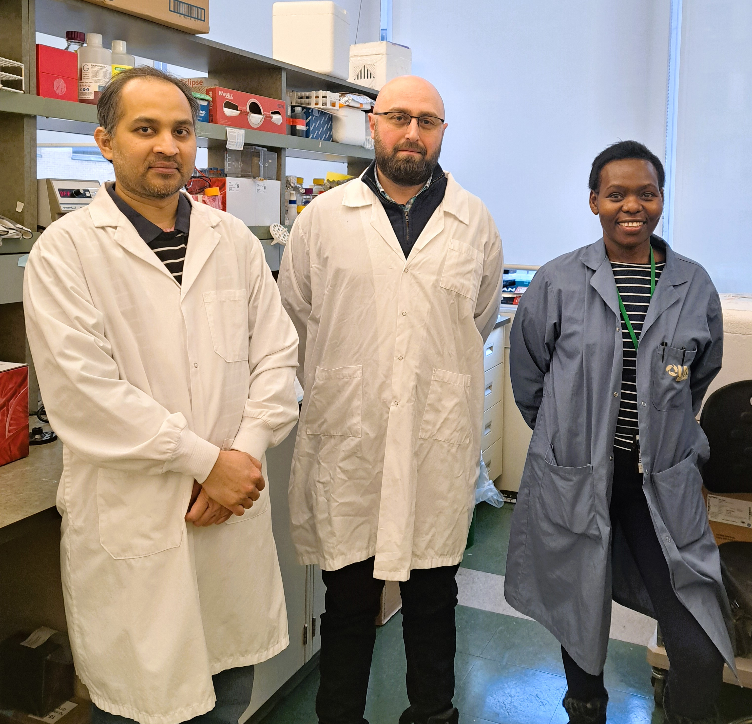 A group of scientists in lab coats